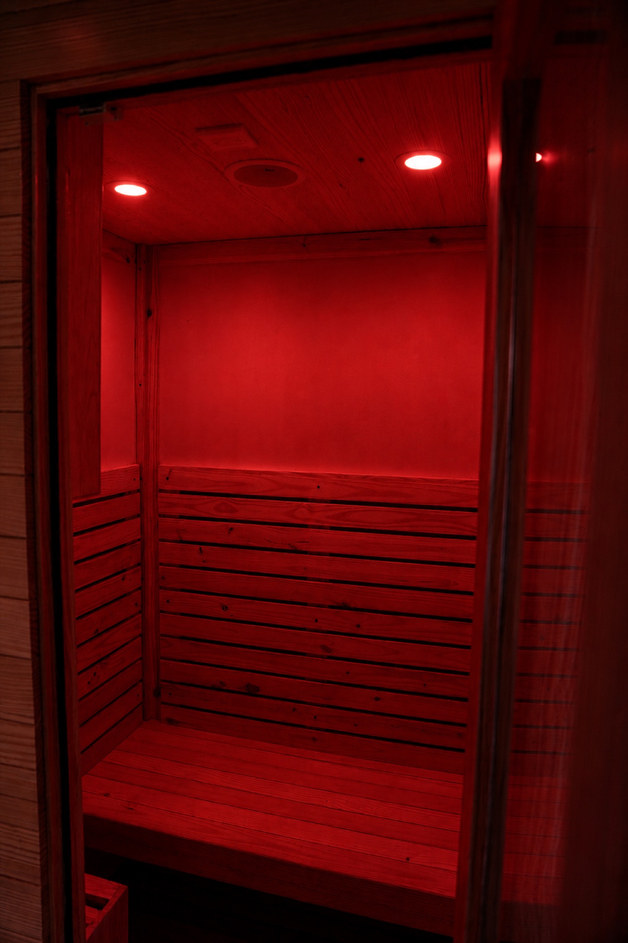 OXYNEST Infrared Sauna - Red-Light Interior