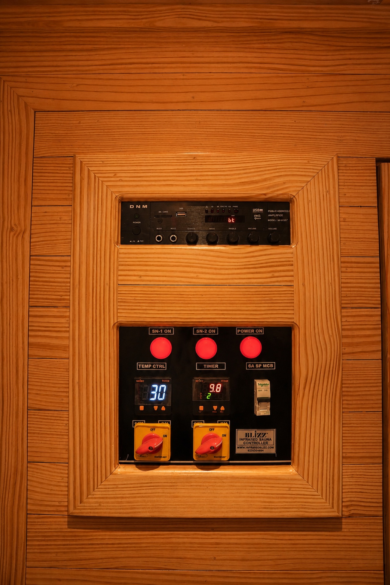 OXYNEST Infrared Sauna - Control Panel